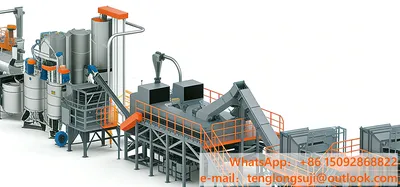 Dây chuyền tái chế chai PET tùy chỉnh (Sản lượng tùy chỉnh, Tự động 95%, Rửa sạch 99.8%, Xuất sản mảnh PET sạch theo yêu cầu công nghiệp)