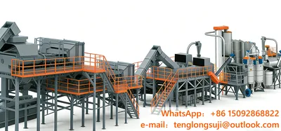 Máy tái chế chai PET 1200型 (Sản lượng 1200 kg/giờ, Tự động 90%, Rửa sạch 99.5%, Xuất sản mảnh PET sạch cho công nghiệp)