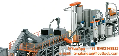 Máy tái chế chai PET 100型 (Sản lượng 100 kg/giờ, Tự động 80%, Rửa sạch 99%, Xuất sản mảnh PET sạch đạt tiêu chuẩn quốc tế)