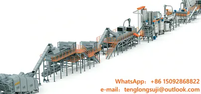 Máy tái chế chai PET 80型 (Sản lượng 80 kg/giờ, Tự động 70%, Rửa sạch 98%, Xuất sản mảnh PET sạch)