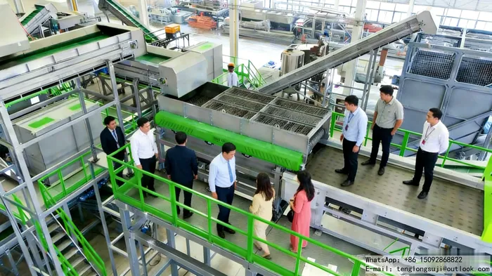 Dây chuyền rửa mảnh chai nhựa mẫu 80 – Sản lượng 80kg/giờ, Tự động 70%, Rửa sạch 98%, Xuất mảnh nhựa sạch cho nhà máy nhỏ